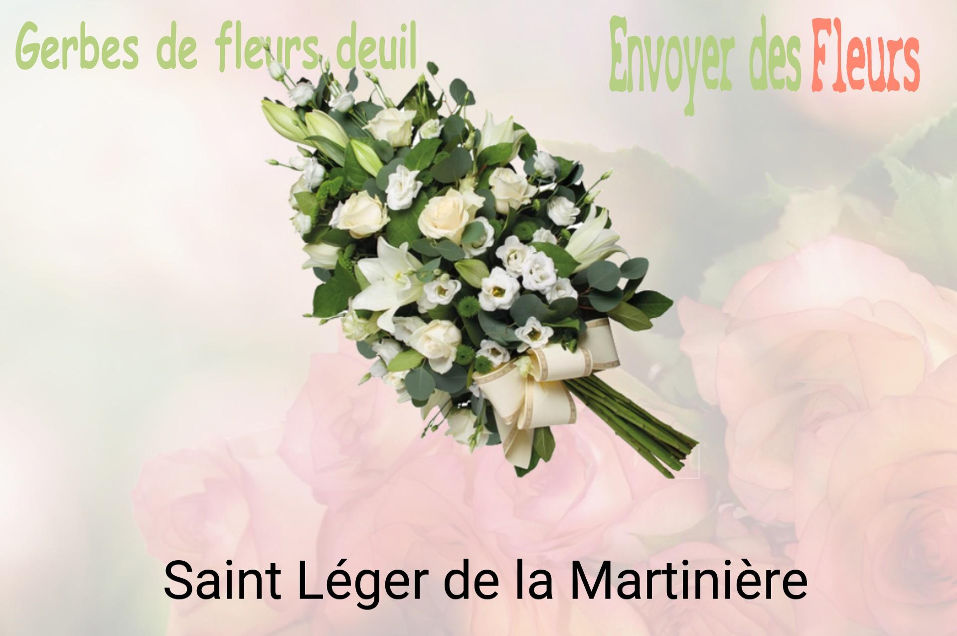 Gerbe de fleurs de deuil livrée à Saint-Léger-de-la-Martinière
